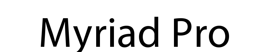 Myriad Pro cкачати шрифт безкоштовно